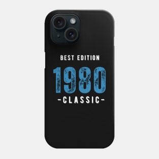 Vintage Birthday Year 1980 White Phone Case