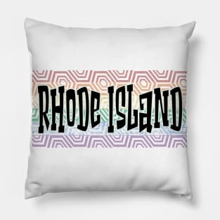 LGBTQ PRIDE EQUAL USA RHODE ISLAND Pillow