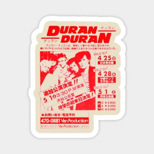 Vintage Japanese duran duran poster Magnet