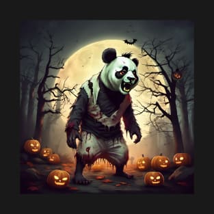 Halloween Zombie Panda T-Shirt