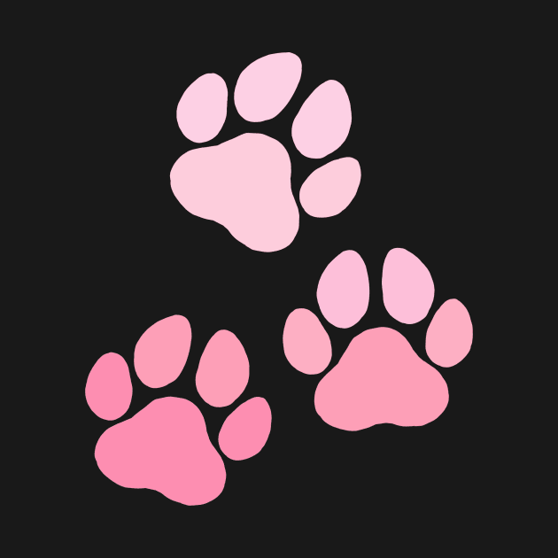 Walking Paw Prints- Pink! by jenartfart