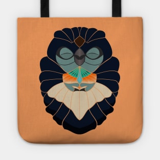 Praying Owl Deep Blue Tote