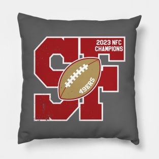 Big Bold San Francisco 2023 49ers NFC Champs Pillow