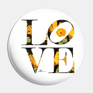 LOVE Letters October Birth Month Marigold Pin