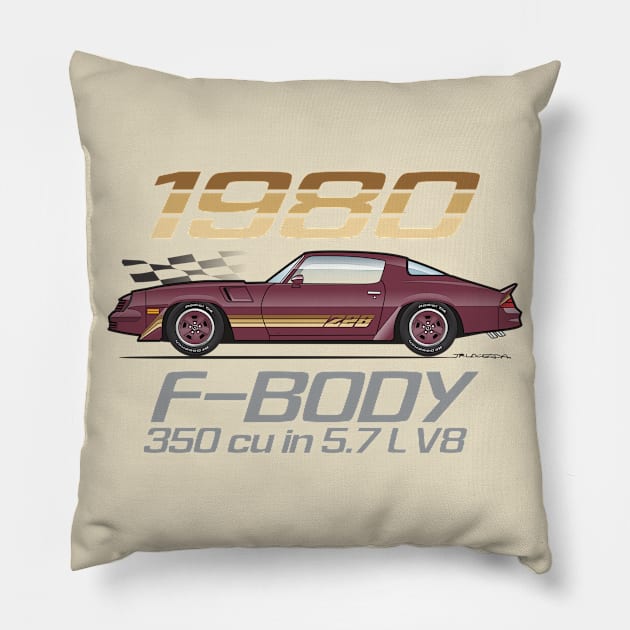 Maroon Wine 80 Pillow by JRCustoms44