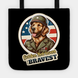 Golden Retriever soldier 3 Tote