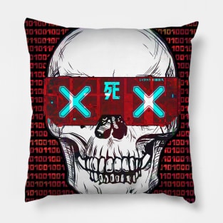 Cyberpunk Skull Pillow