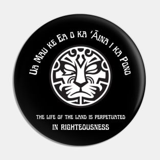 Logo Version: The life of the land is perpetuated in righteousness Pin