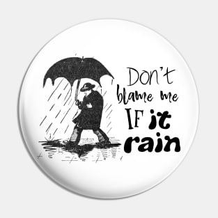 A man with Umbrella Funny Illustration and Text Pin