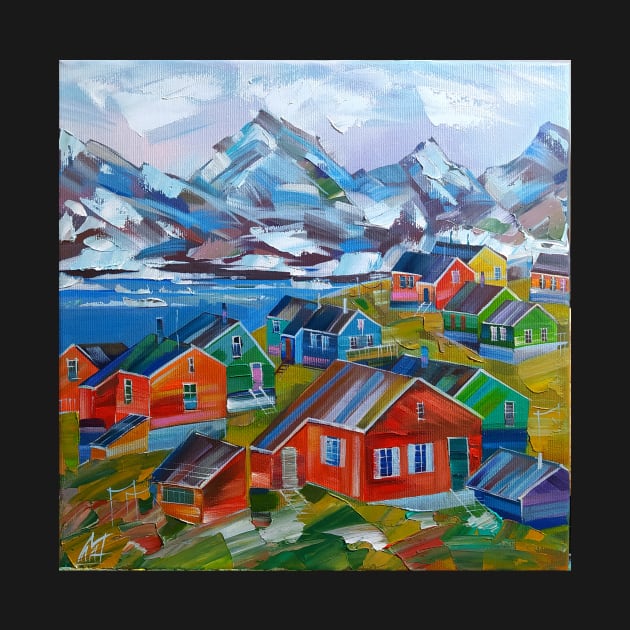 Greenland with oil paints by DmitryArtS