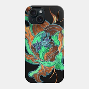 Abstract Bronze Orchid Phone Case