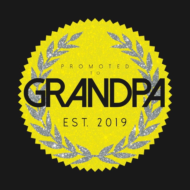 Mens New Grandpa 2019 Baby Announcement Grandad Gift by Bobtees