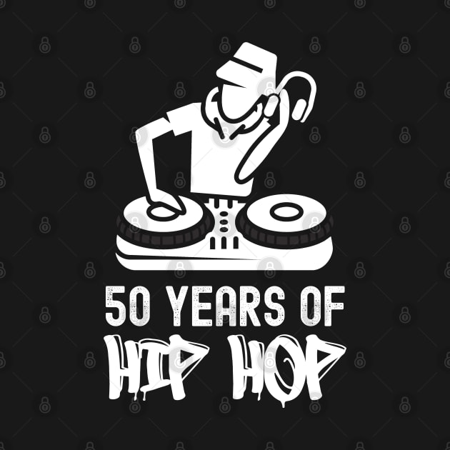 50 Years Hip Hop DJ Turntable 50th Anniversary by blackartmattersshop