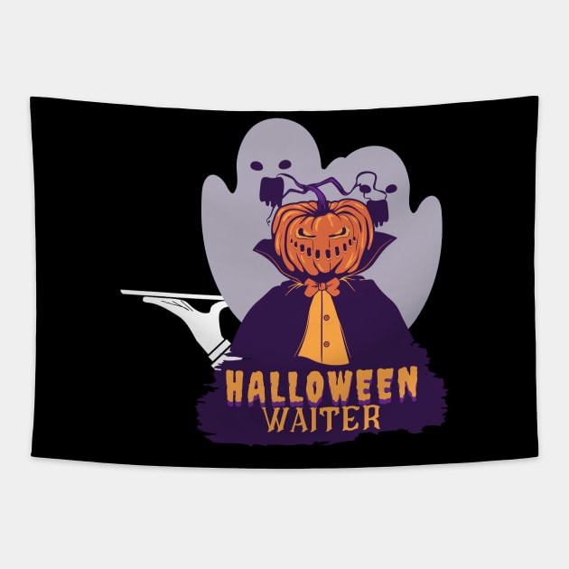 Spooky waiter Tapestry by Olivka Maestro