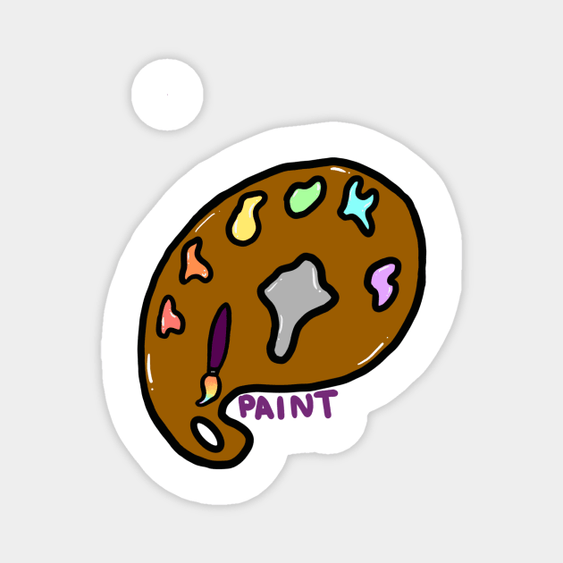 Paint Palette Magnet by CalliesArt