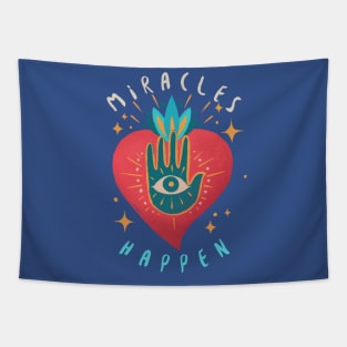 Miracles Happen Heart Corazon Amor Love Tapestry