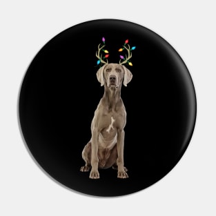 Weimaraner Reindeer Christmas Pin