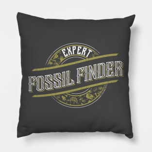 Expert Fossil Finder Vintage Badge Pillow