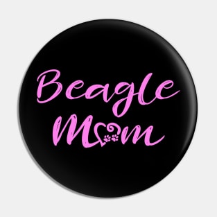 Beagle Mom (Pink) Pin