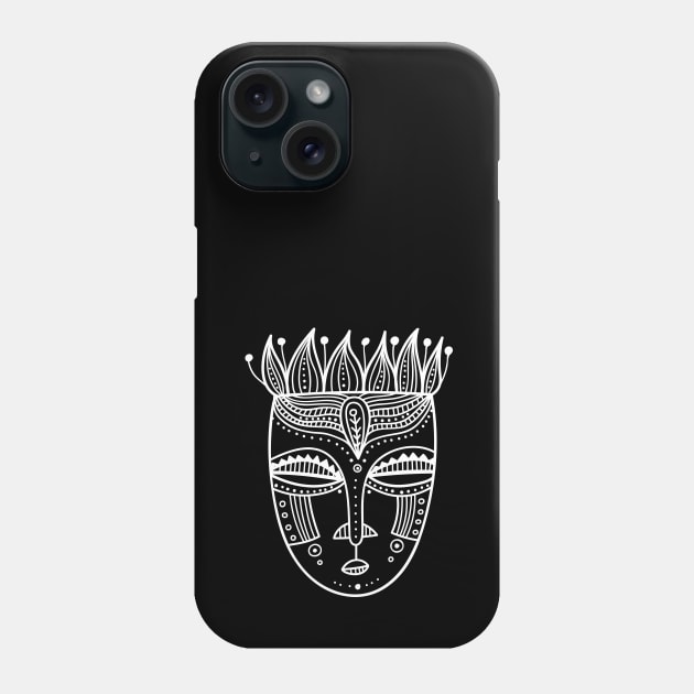 Tribal mask White Phone Case by yuliia_bahniuk