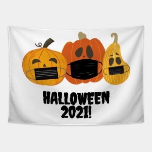 Masked pumpkins - Halloween 2021 Tapestry