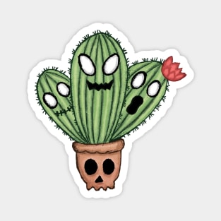 spooky halloween cactus Magnet