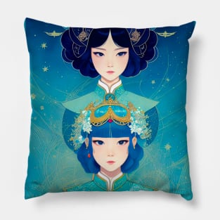 Reincarnated Asian girl Pillow