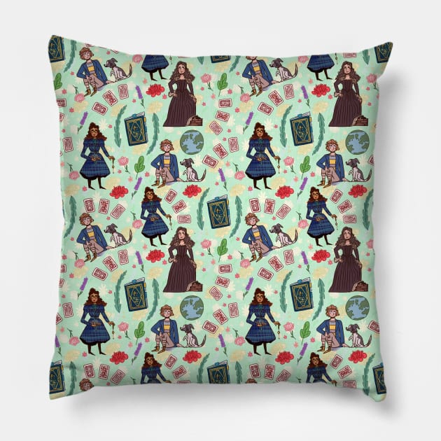 Good Omens Repeat Pattern #3 Pillow by misnamedplants