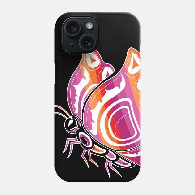 Memengwaa (Butterfly) Lesbian Pride Phone Case by KendraHowland.Art.Scroll