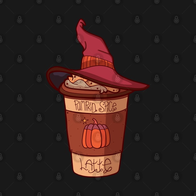 Pumpkin spice wizard latte by Swadeillustrations