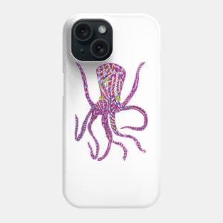 psychedelic octopus Phone Case