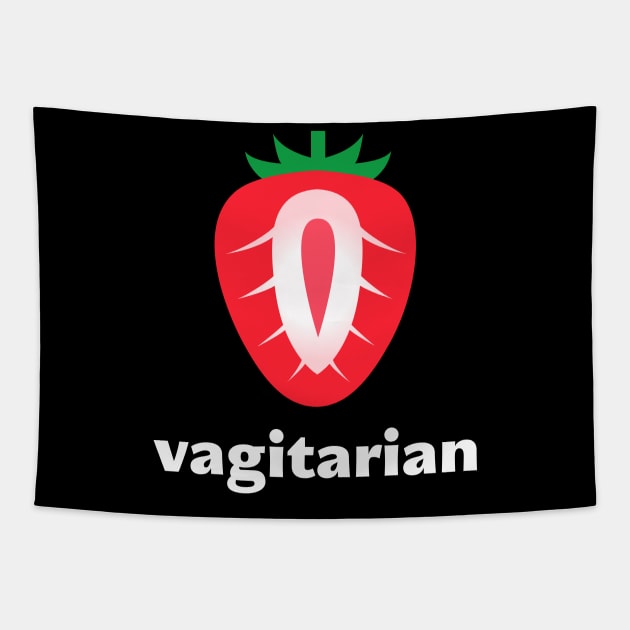 Vagitarian Strawberry Tapestry by sqwear