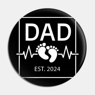 Dad Est. 2024 Soon To Be Father Pregnancy Announcement Pin