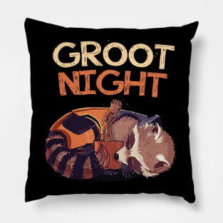 Groot Night - Ver Black Pillow