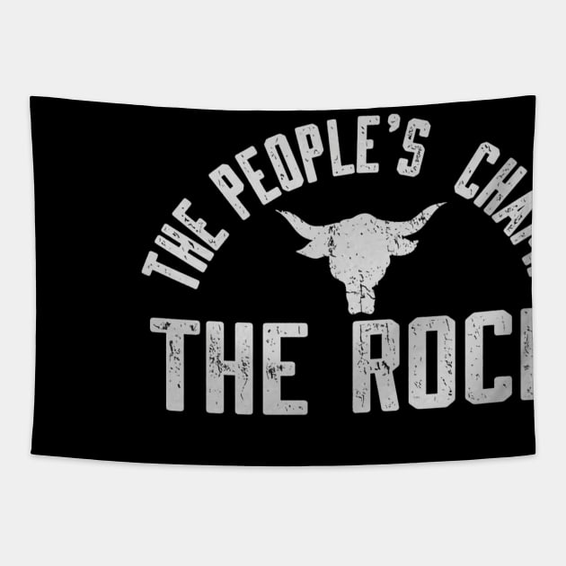 The Rock The People's Champ Logo Tapestry by MunMun_Design