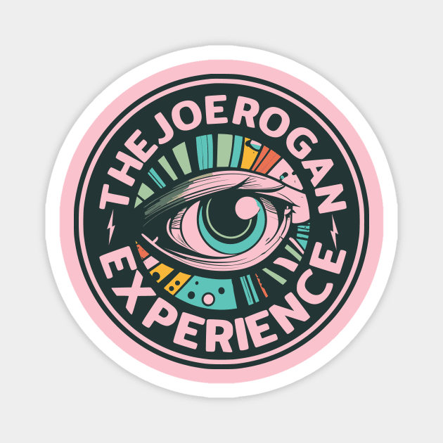 Trippy Eye Logo Art for The Joe Rogan Experience Podcast Magnet by TeeTrendz