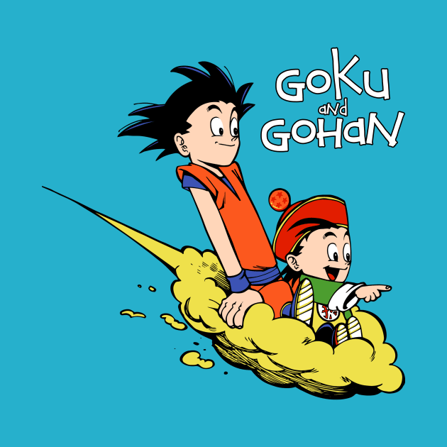 Goku and Gohan by ES427