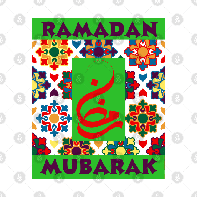 RAMADAN MUBARAK, beautiful Calligraphy and Islamic pattern. by KIRBY-Z Studio