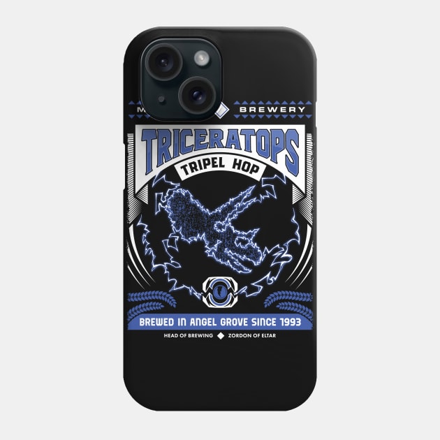 Mighty Brews - Blue Triceratops Phone Case by DCLawrenceUK