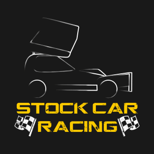 BRISCA Stock Car Racing car with chequered flags T-Shirt