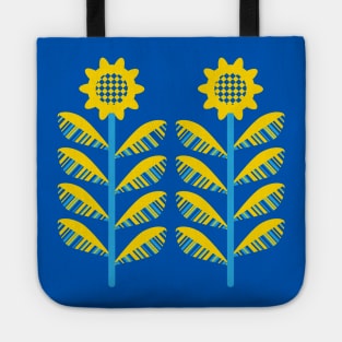 SUNFLOWERS FOR UKRAINE Retro Floral - UnBlink Studio by Jackie Tahara Tote