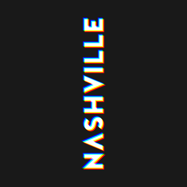 Nashville Tennessee CMYK Glitch Type by Hashtagified