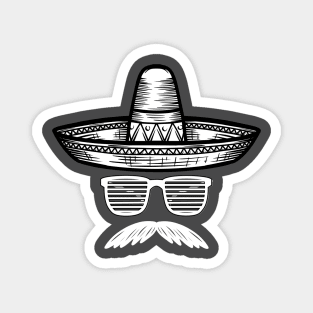 MEXICAN SOMBRERO FACE CINCO DE MAYO Magnet