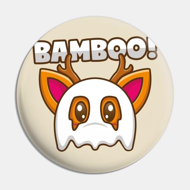 Bambi Boo Ghost Disguise Spooky Bamboo Pin by voidea