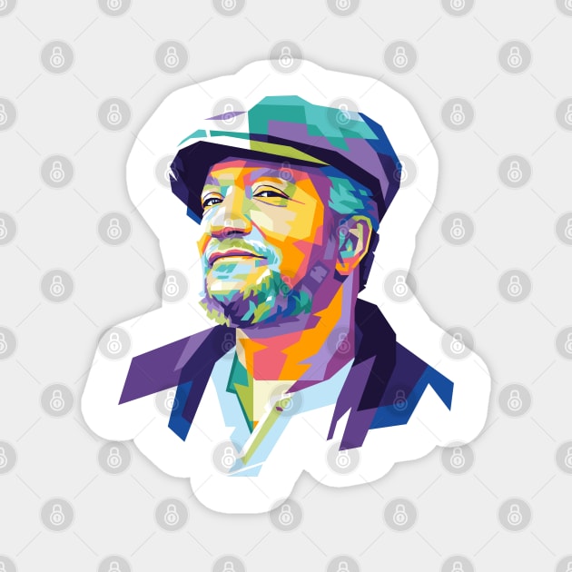 Fred Sanford Popart Uncurve Magnet by REKENINGDIBANDETBRO