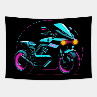 cyberpunk bike Tapestry