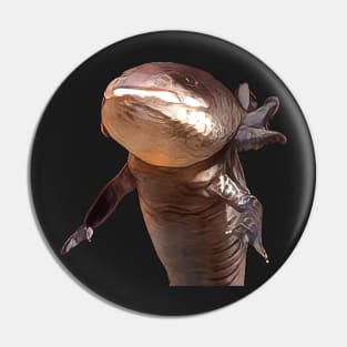 Realistic Dark Axolotl Pin