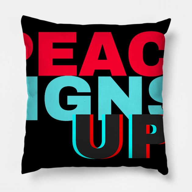 Peace Signs Up! Shirt Pillow by WanderlustMoonDuo