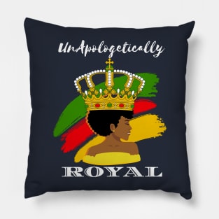 Unapologetically black and Royal Pillow