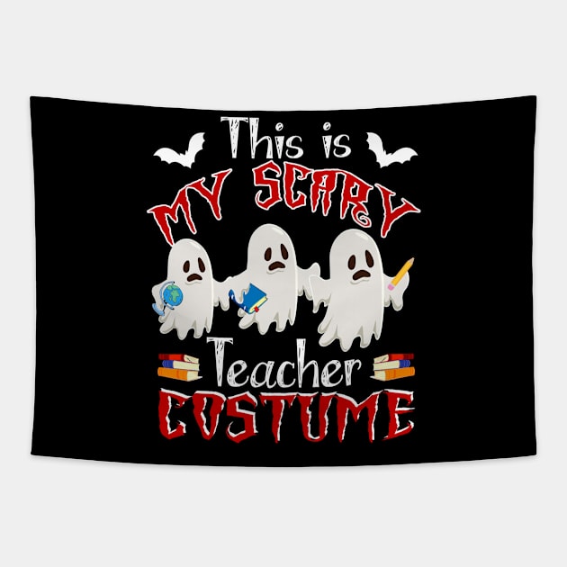 This Is My Scary Teacher Costume Funny Halloween Gift Tapestry by Simpsonfft